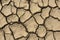 Cracked drought muddy soil. Concept of ecological catastrophe an