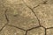 Cracked dry land surface background with pattern, global warming concept