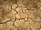 Cracked dry mud, Drought environmental conditions, close-up view