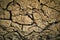 Cracked dry soil during drought texture background