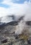 Cracked earth of Geyser Sol de Manana in Bolivi