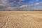 Cracked earth in remote Alvord Desert, Oregon, USA