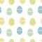 Cracked Easter eggs seamless pattern. Easter eggs background