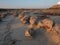 Cracked Eggs at Bisti Badlands at Dusk