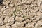 Cracked ground cause of drought effect