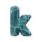 cracked ice letter K - Small 3d frozen font - Suitable for Nature, winter or Christmas related subjects