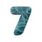 cracked ice number 7 - 3d frozen digit - Suitable for Nature, winter or Christmas related subjects