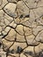 Cracked land because of water scarcity