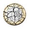 Cracked one euro coin isolated concept