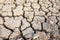 Cracked and parched dry soil
