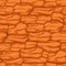 Cracked pattern of orange earth, seamless texture desert soil