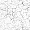 Cracked seamless pattern vector texture. Black cracks on white b