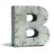 Cracked stone 3d font letter B