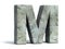 Cracked stone 3d font letter M