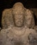 Cracked surface of old Buddha statue