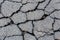 Cracked tarmac surface