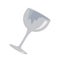 Cracked Wine Glass Object Vector Illustration