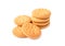 Cracker isolated on over white background, Biscuits on white