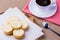 Crackers with coffee cup