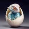 Cracking opal scaled dragon egg egg shaped cute,