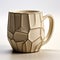 Crackled Mug 3d Printed In The Style Of Evgeni Gordiets