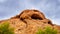 Cracks and Caves caused by Erosion in the red sandstone buttes of Papago Park near Phoenix Arizona