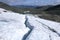 Cracks in the IGAN Glacier. The Polar Ural. Yamalo-Nenets Autonomous Okrug, Russia