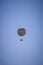 Cracow, Poland - August 27, 2022: Viewing balloon with a blue sky background