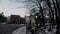 Cracow, Poland : Pan shot of Tourists walking around the inner gate of the Barbican of Krakow â€“ which faces