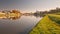 Cracow. View across the river to the historic part of the city