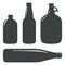 Craft beer bottles vintage brewery bottles sign symbol