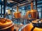craft beer brewing in a vibrant European brewery