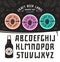 Craft beer label and sanserif font