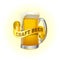 Craft beer realistic drawn icon.