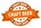 craft beer round ribbon isolated label. craft beer sign.