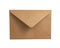 Craft brown paper envelope for mail isolated on the white background