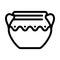 craft clay crockery line icon vector illustration