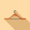 Craft clothes hanger icon flat vector. Tailor equipment