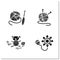 Craft hobby set glyph icons