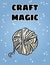 Craft magic postcard. Cotton yarn comic style doodle banner. Handmade vector illustration design. For posters, flyers, social