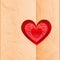 Craft paper folder closed by heart sticker