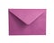 Craft pink paper envelope for mail isolated on the white background