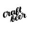 Craftbeer. Traditional German Oktoberfest bier festival. Vector hand-drawn brush lettering illustration isolated on