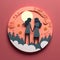 Crafted Companionship Modern and Beautiful 3D Paper Cut Artwork for Friendship Day