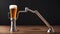 Crafted Elegance A Captivating Photograph of a Beer Tap Handle on International Beer Day.AI Generated