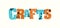 Crafts Concept Stamped Word Art Illustration