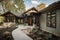 craftsman house exterior with modern entryway, metal roof, and shingle siding