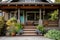 craftsman house with porch swing and potted plants