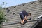 Craftsman installs a photovoltaic system on the roof of a single-family home