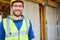 Craftsman in protective clothing on the construction site